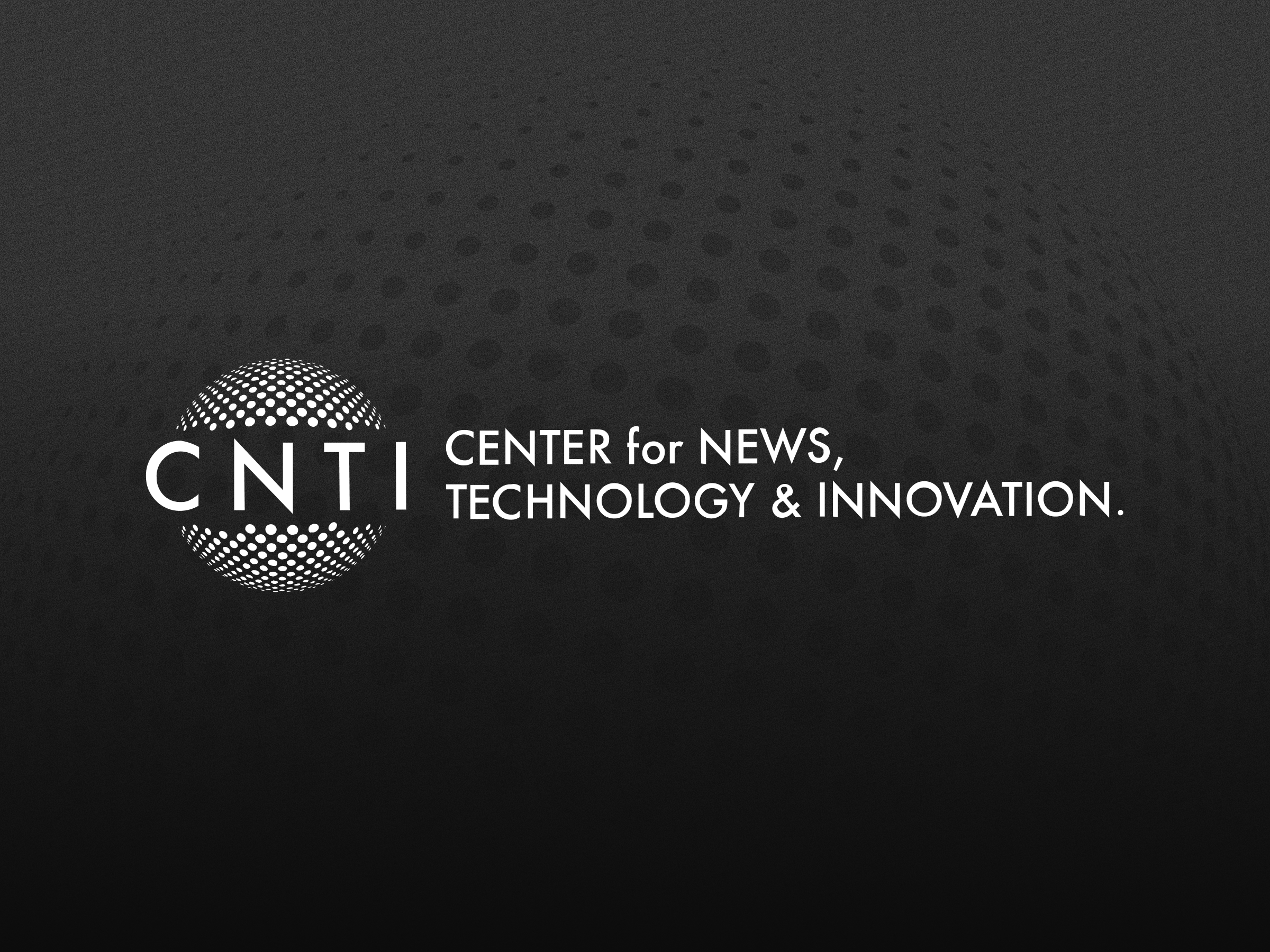CNTI logo featuring global, dot pattern in background